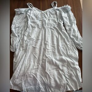 Torrid Light Blue and white striped dress